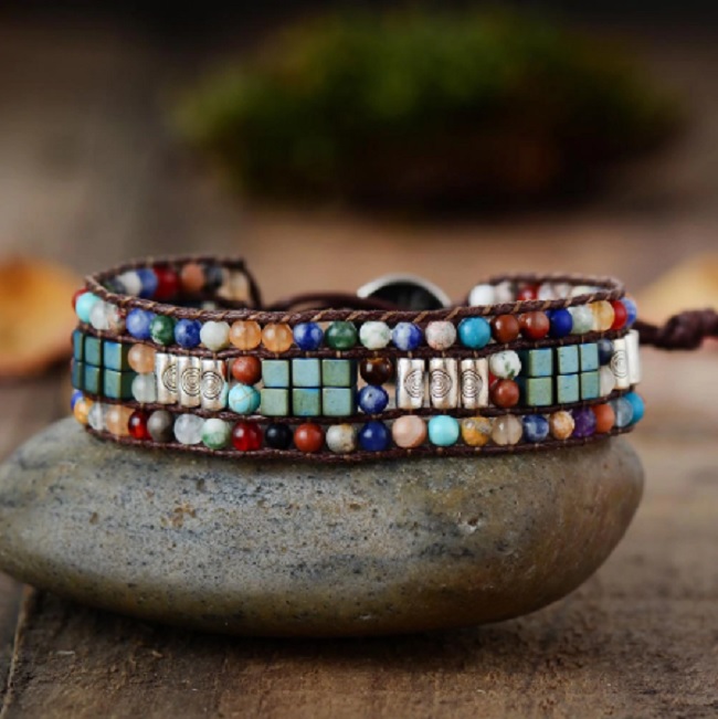 Colorful Stone Mix Beaded Bracelet | Ethnic Tribal Beaded Bracelet | Best of 2019 Bohemian Bracelet | Chakra Beaded Bracelet | Christmas Lights | Xmas Gift ideas | Holiday Favorites